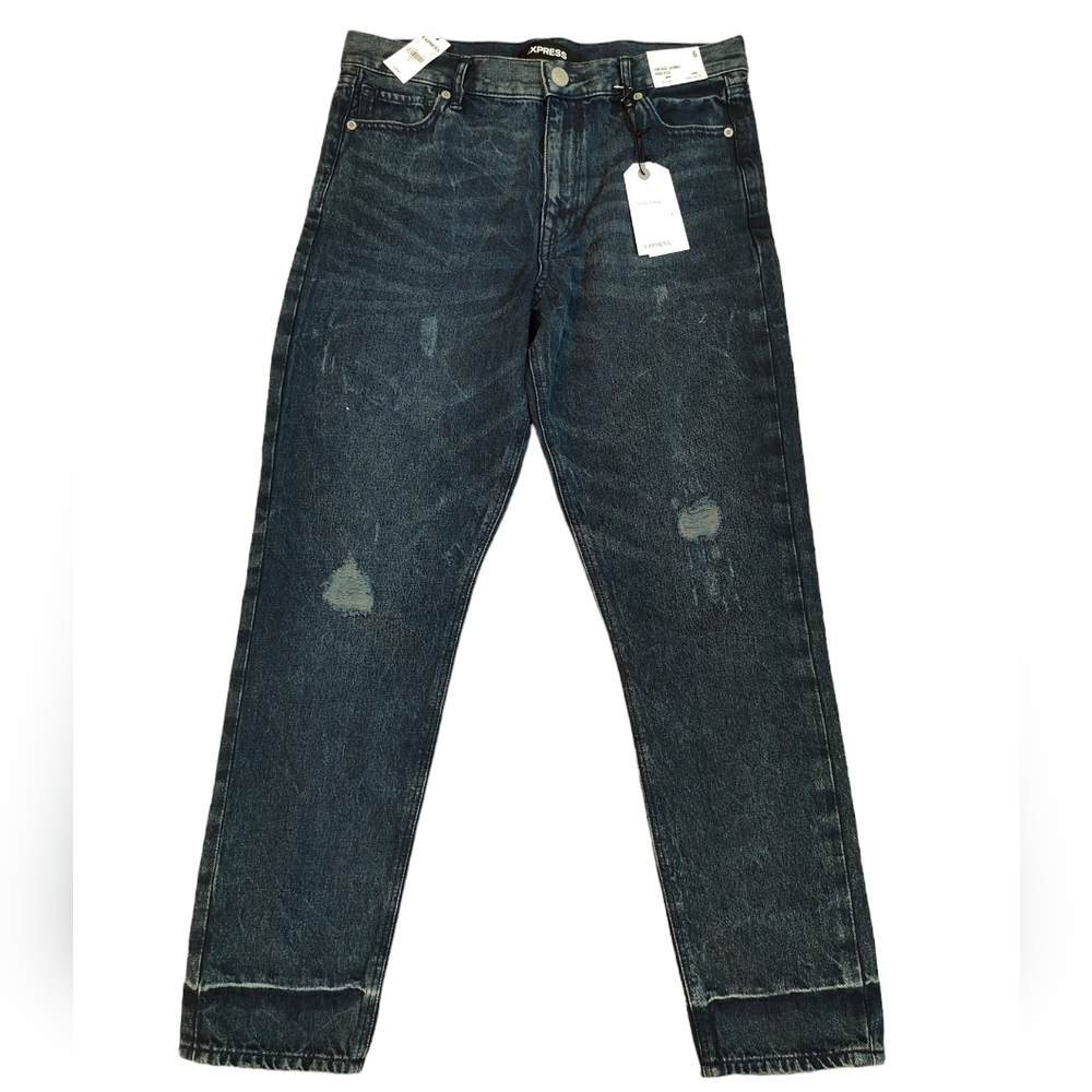 COPY - Express Women's Vintage Skinny High Rise Blue Jeans
